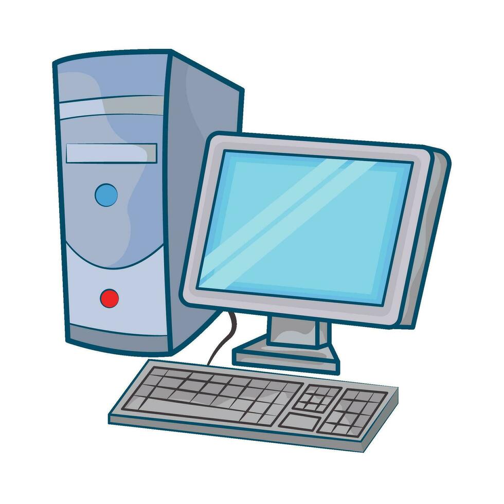 del desktop computer illustrazione vettore