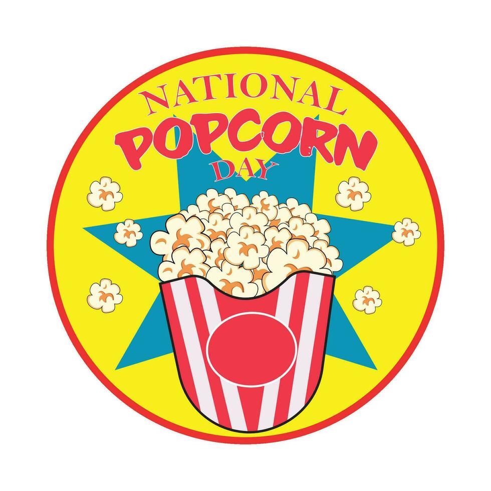 Popcorn bandiera illustrazione vettore