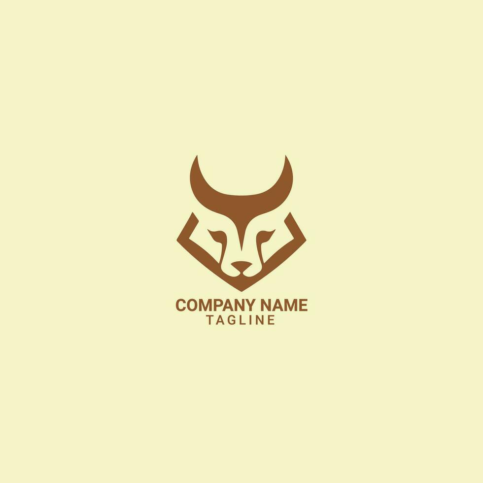 animale testa vettore logo design