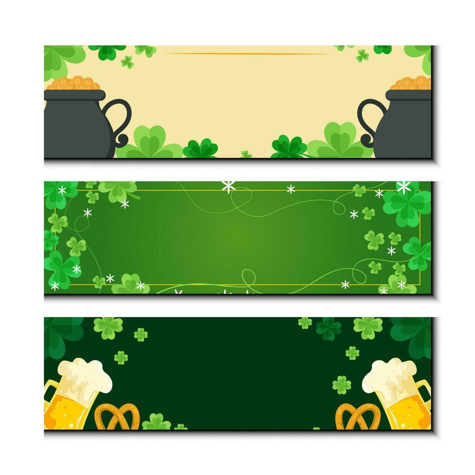 st Patrick giorno carta bandiera vettore