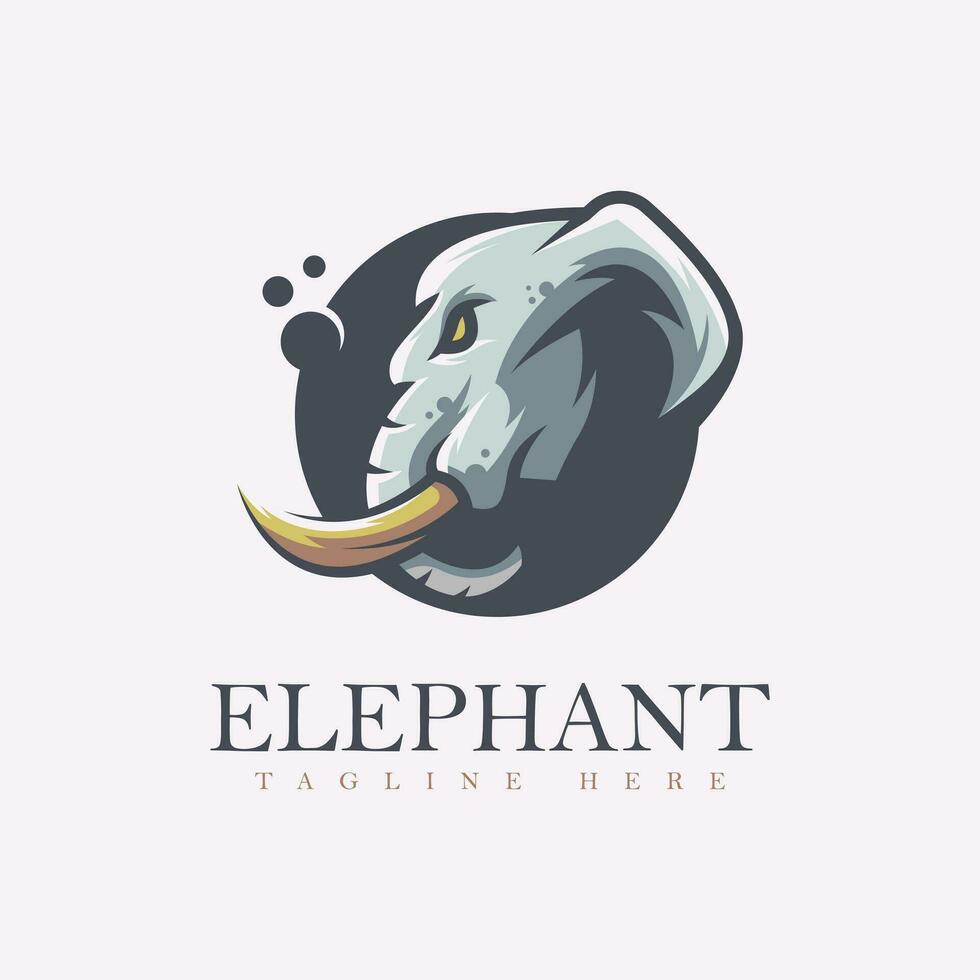 elefante modello design logo. vettore