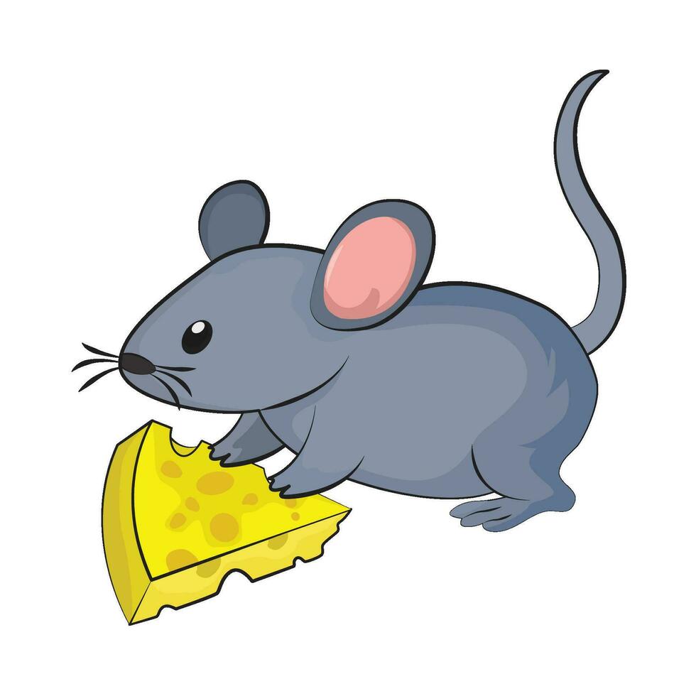 topo con formaggio illustrazione vettore