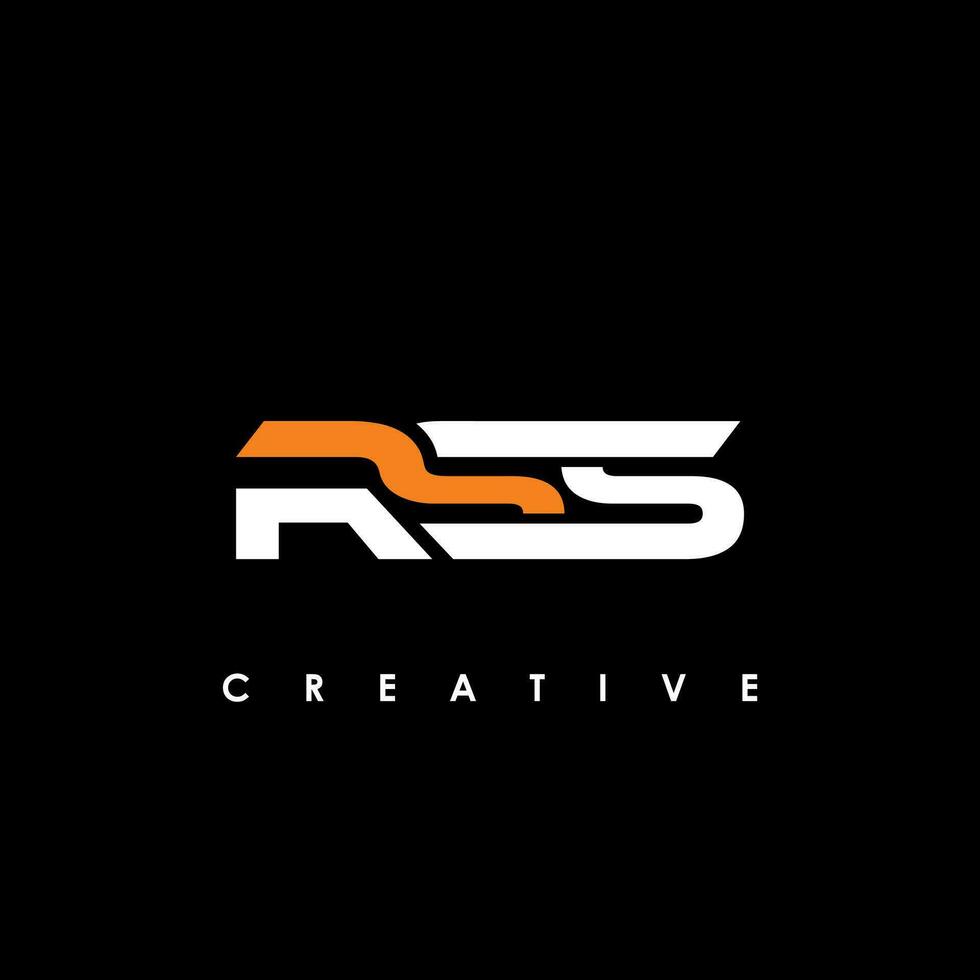 rss lettera iniziale logo design modello vettore illustrazione