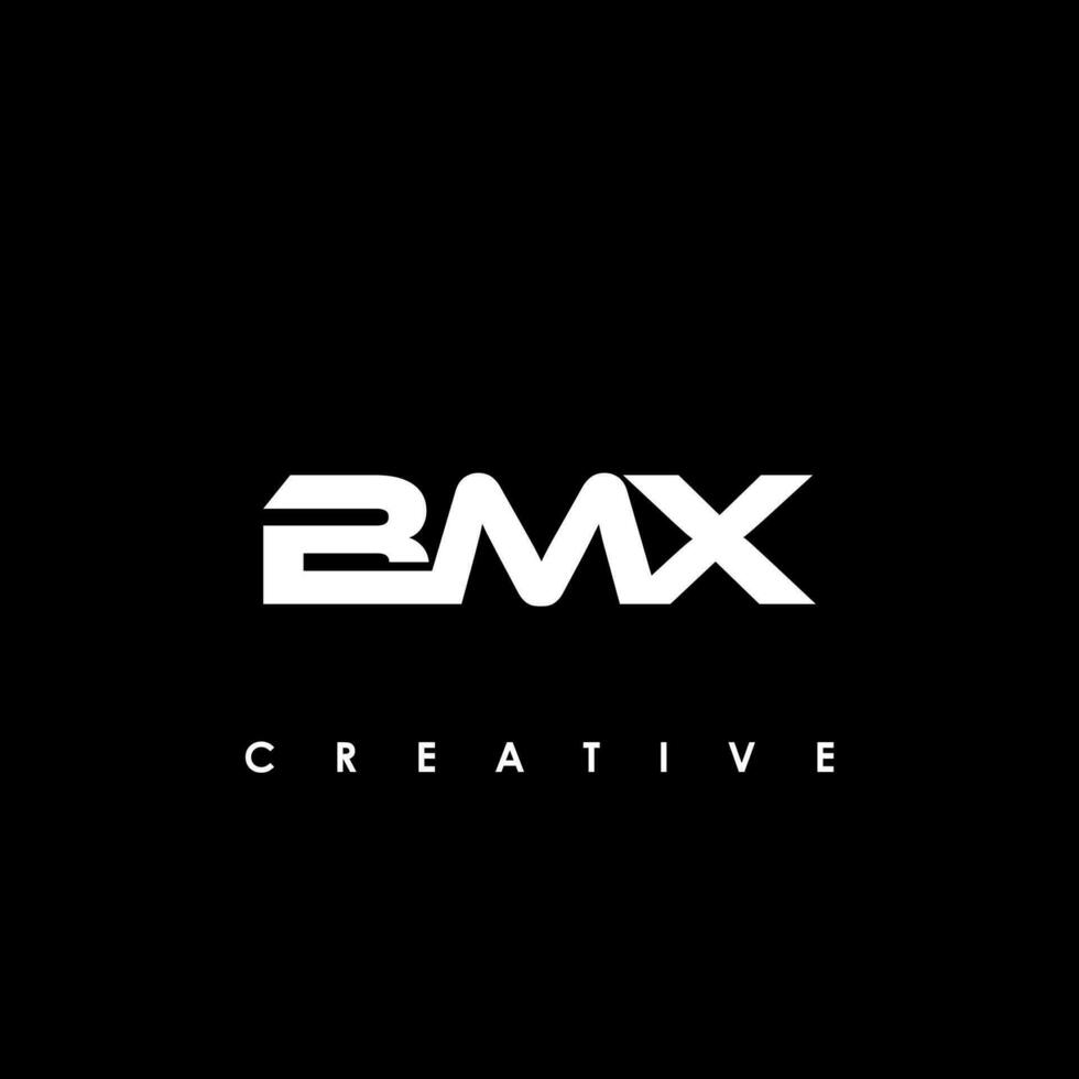 bmx lettera iniziale logo design modello vettore illustrazione