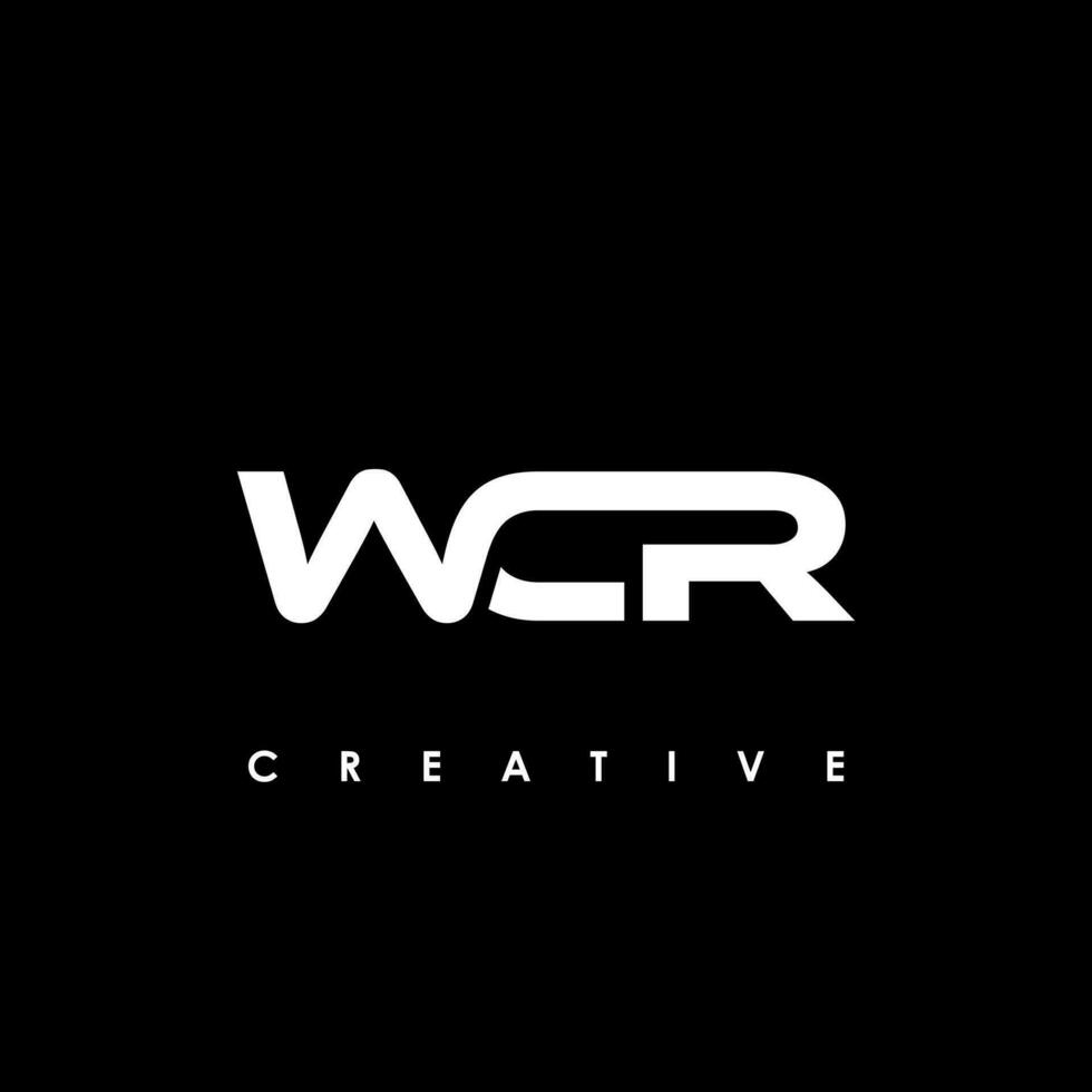 wcr lettera iniziale logo design modello vettore illustrazione