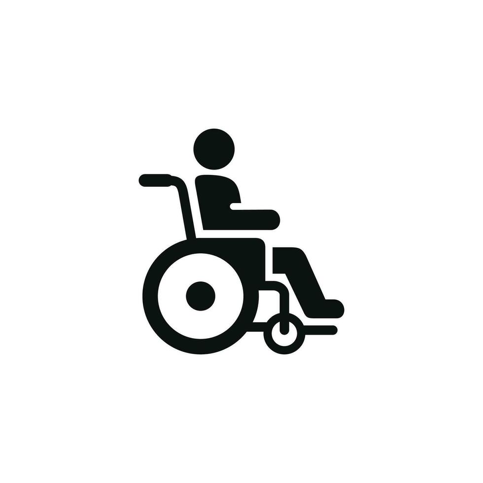 sedia a rotelle icona isolato su bianca sfondo vettore