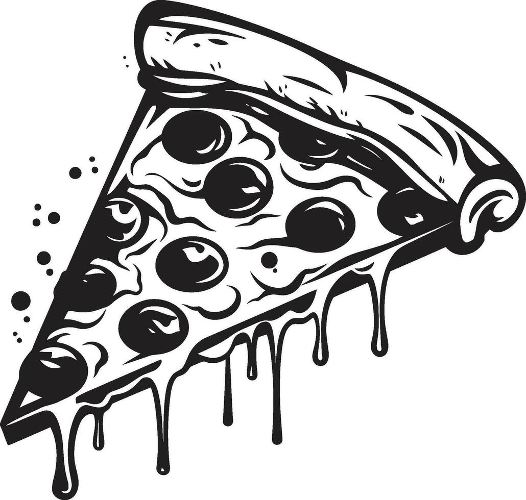saporito fetta Magia iconico emblema design sano Pizza fetta beatitudine vettore logo icona