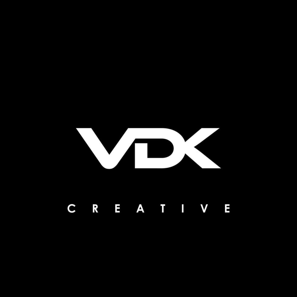 vdk lettera iniziale logo design modello vettore illustrazione