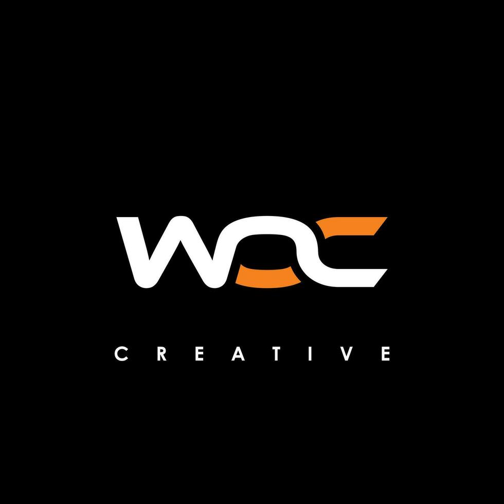 woc lettera iniziale logo design modello vettore illustrazione
