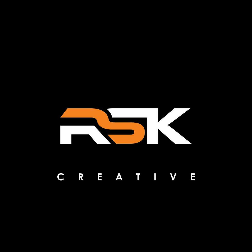 rsk lettera iniziale logo design modello vettore illustrazione