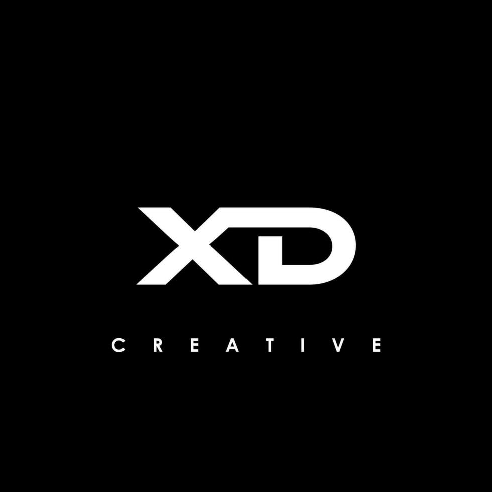 xd lettera iniziale logo design modello vettore illustrazione