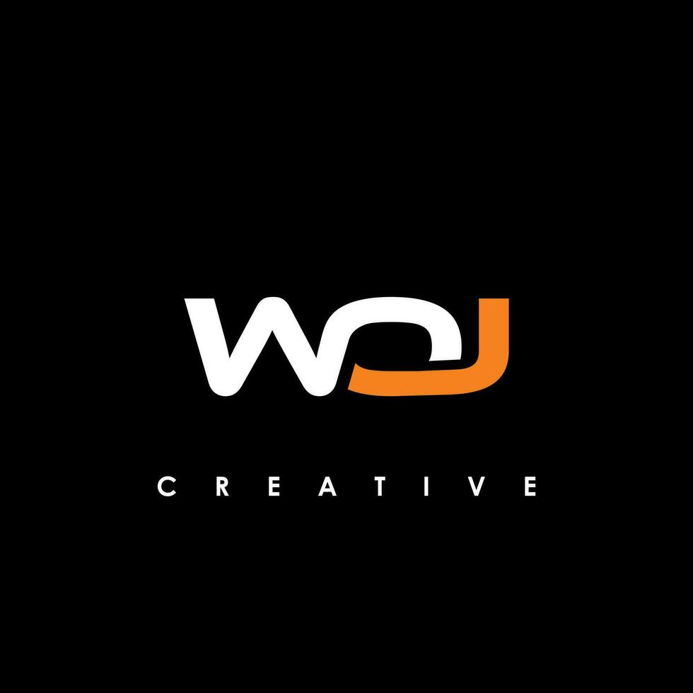 woj lettera iniziale logo design modello vettore illustrazione