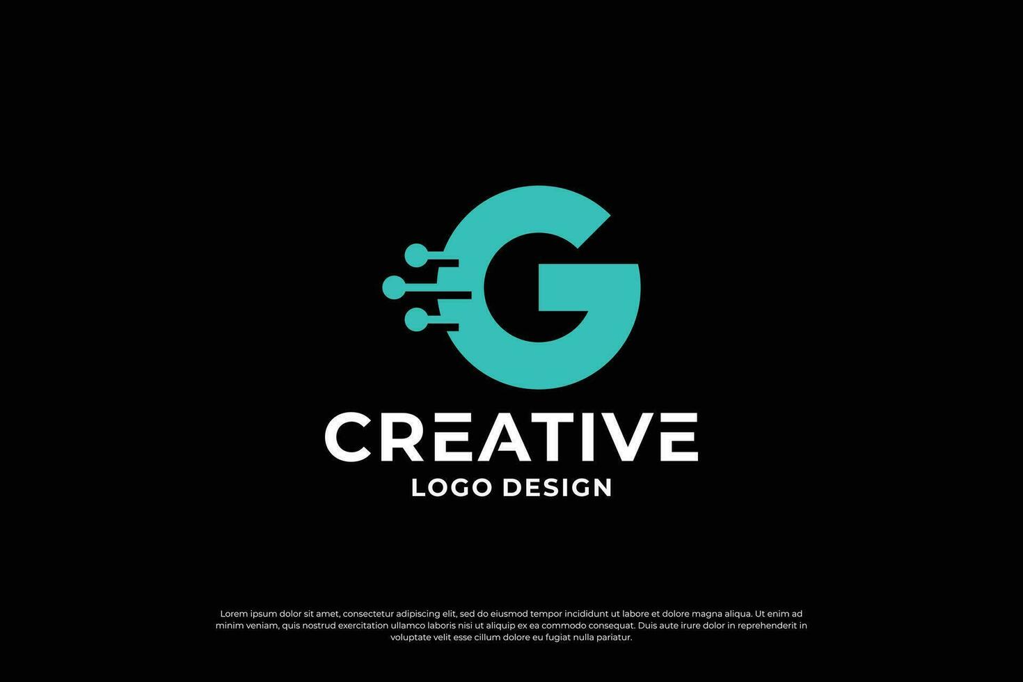 lettera g logo design. creativo iniziale lettera g logo. lettera g simbolo, lettera g attività commerciale. vettore