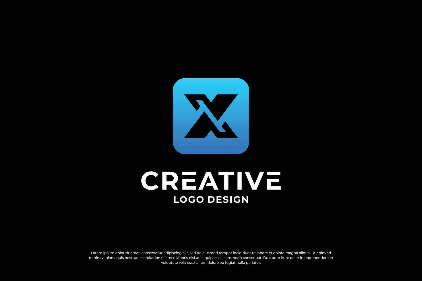 lettera X logo design modello. iniziale lettere X. creativo X simbolo. vettore