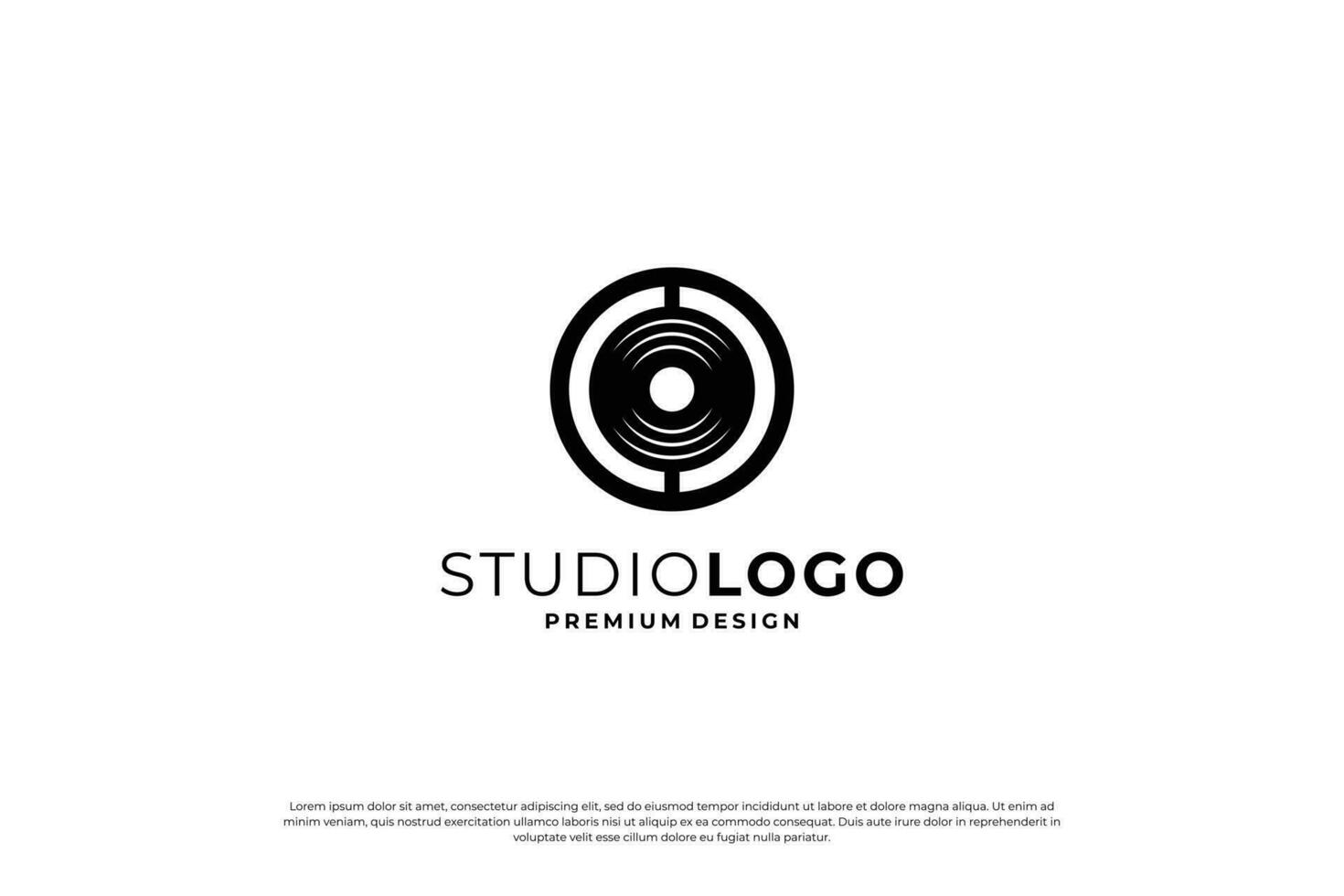 minimalista musica logo design ispirazione. vettore