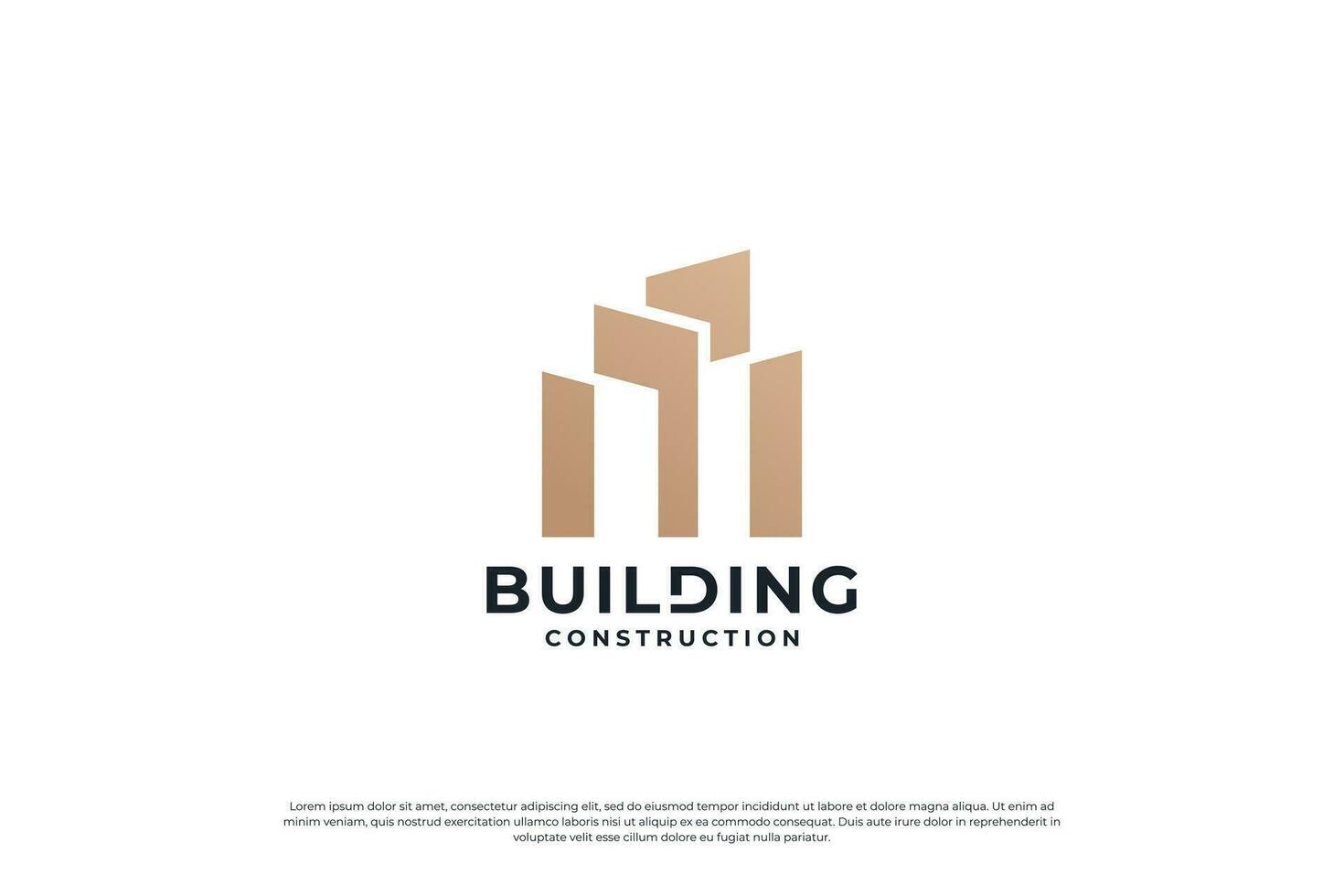 edificio logo design vettore. vero tenuta attività commerciale logo modello. vettore