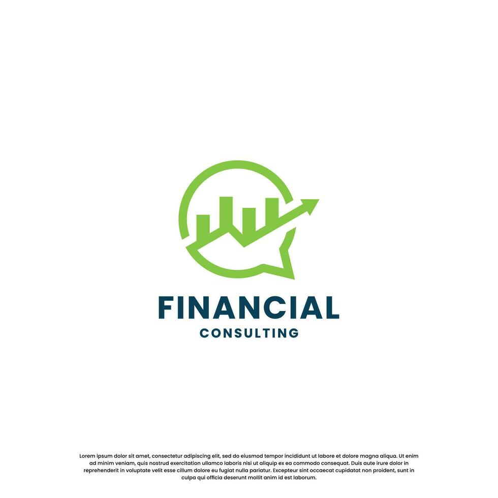 moderno finanziario consulenza logo design ispirazione vettore