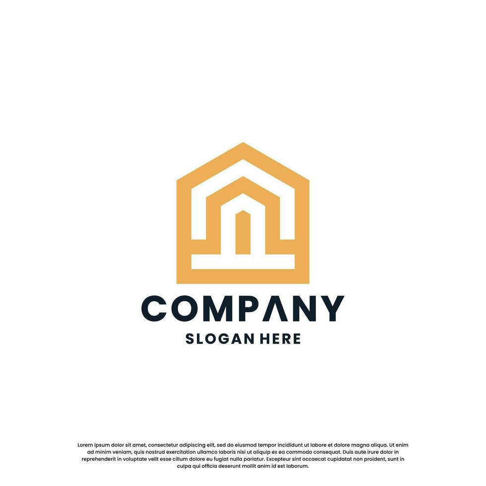 creativo Casa combinare con lettera un' logo design monogramma vettore
