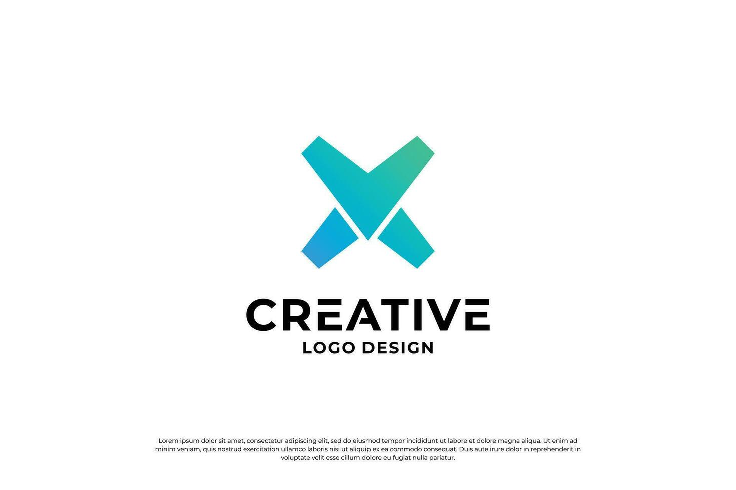 lettera X logo design modello. iniziale lettere X. creativo X simbolo. vettore
