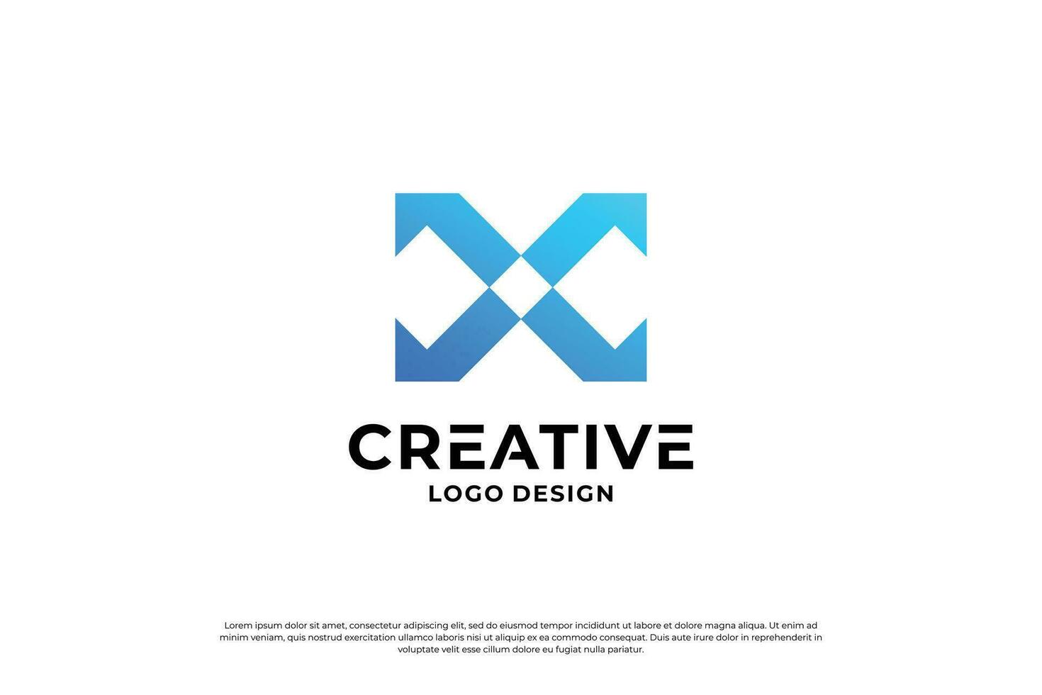 lettera X logo design modello. iniziale lettere X. creativo X simbolo. vettore