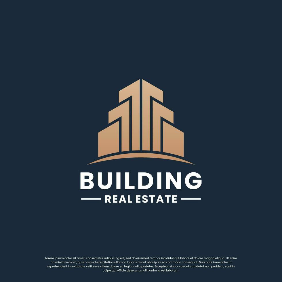 moderno edificio logo design ispirazione vettore