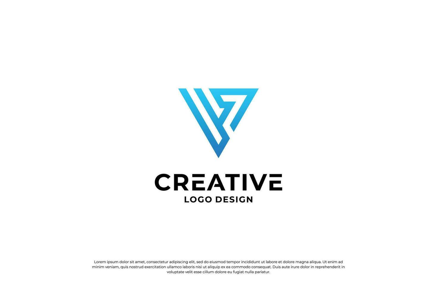 lettera v logo design modello. iniziale lettere v. creativo v simbolo. vettore