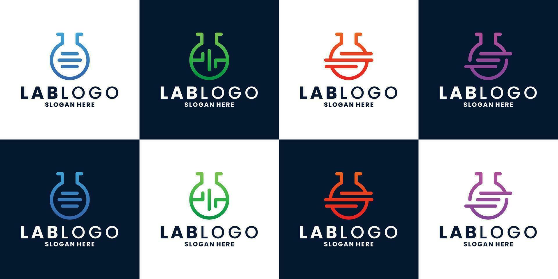 fascio laboratorio logo design vettore