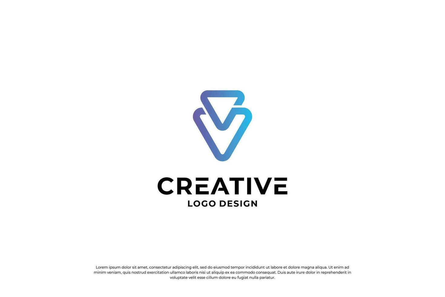 lettera v logo design modello. iniziale lettere v. creativo v simbolo. vettore