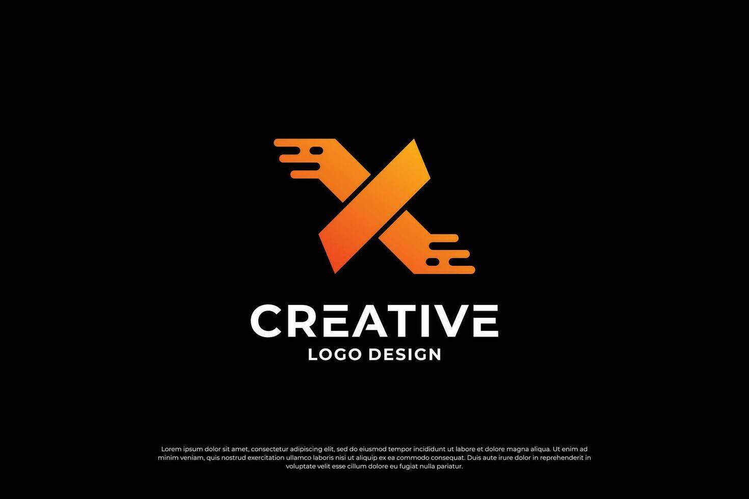 lettera X logo design modello. iniziale lettere X. creativo X simbolo. vettore