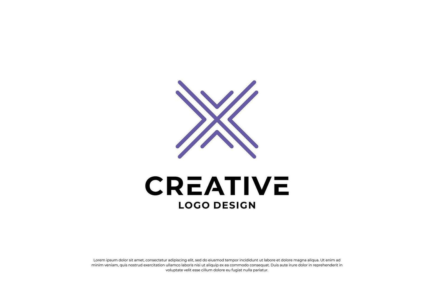 lettera X logo design modello. iniziale lettere X. creativo X simbolo. vettore