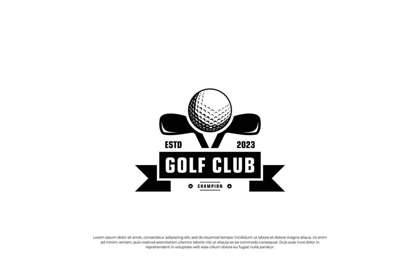 golf emblema logo disegno, golf campionato logo. squadra golf emblema logo. vettore