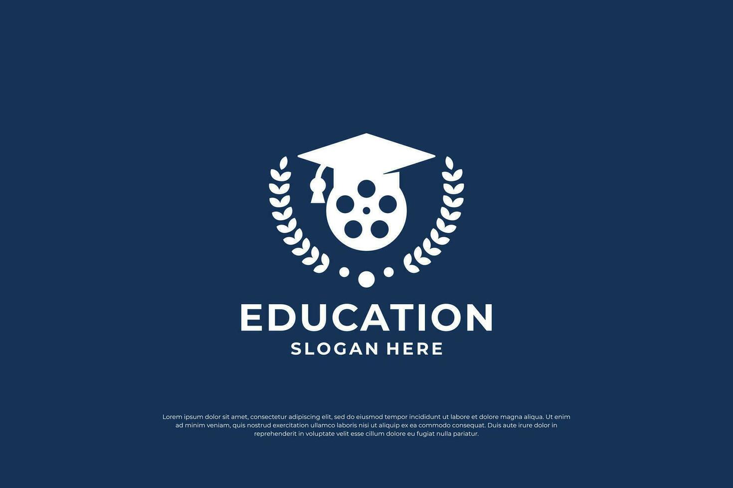 multimedia formazione scolastica logo design. simbolo multimedia scuola vettore