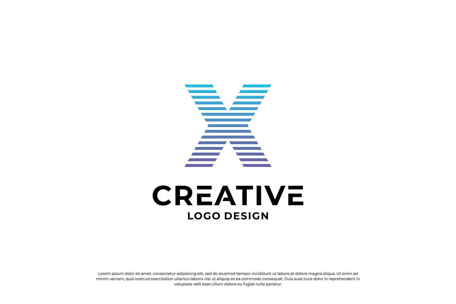 lettera X logo design modello. iniziale lettere X. creativo X simbolo. vettore