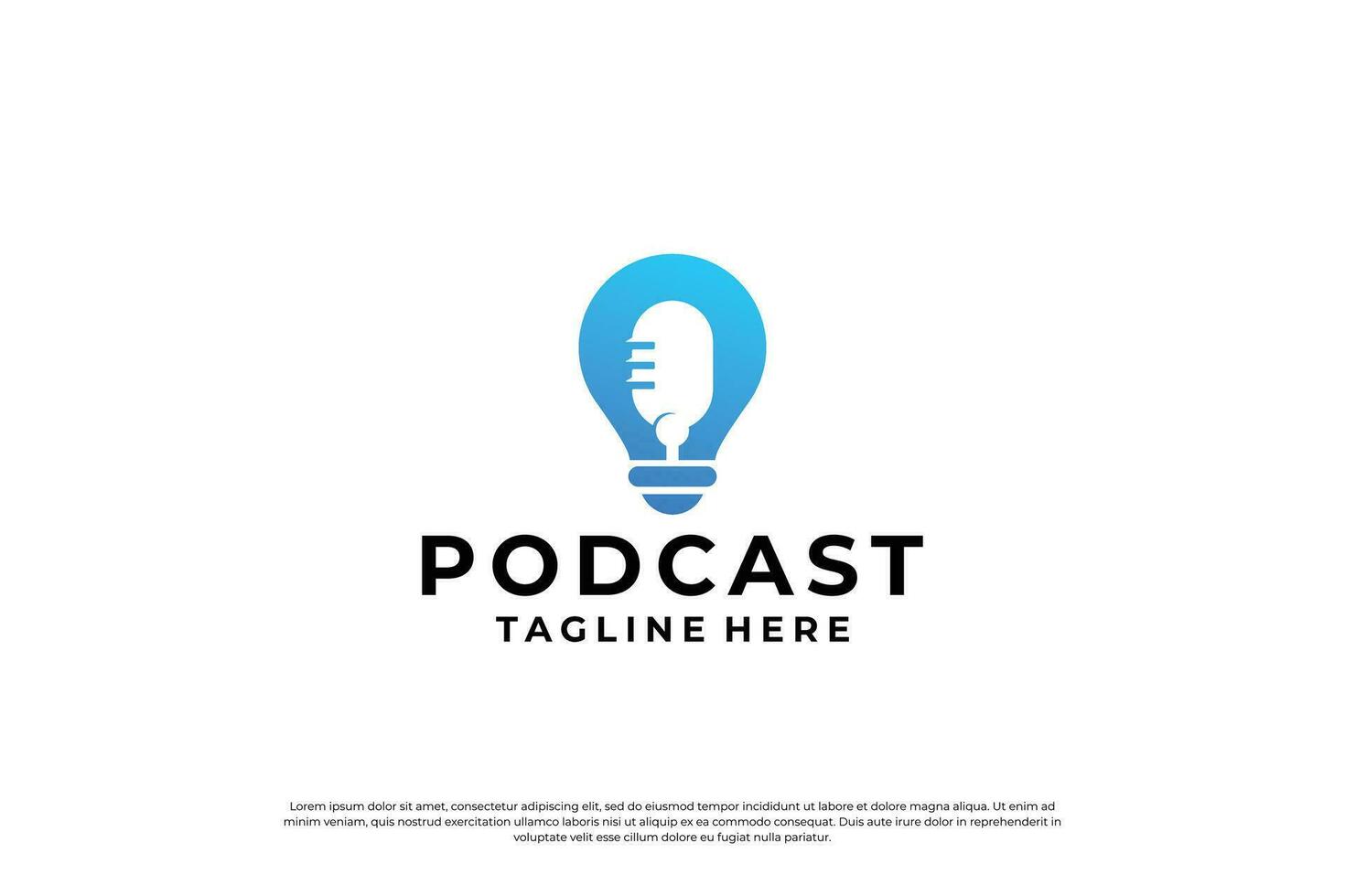 Podcast logo design modello. trasmissione logo vettore. vettore