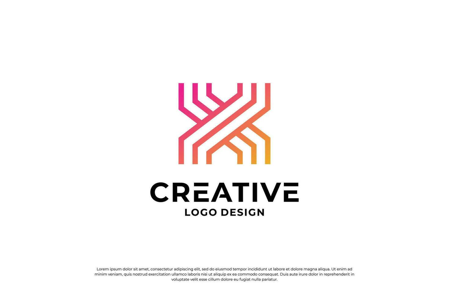 lettera X logo design modello. iniziale lettere X. creativo X simbolo. vettore