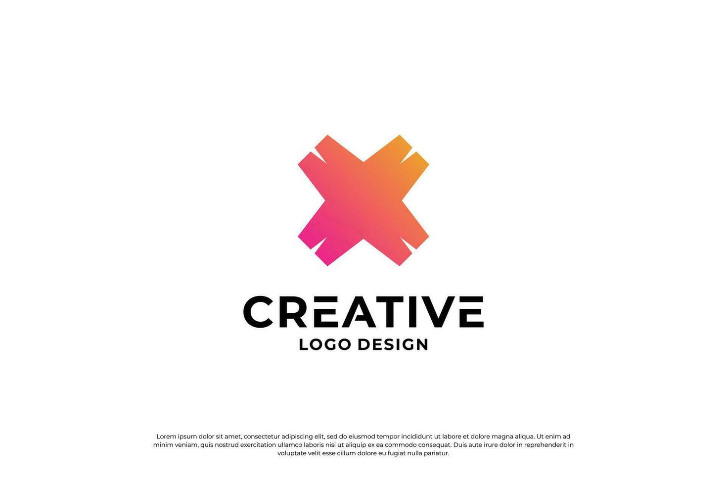 lettera X logo design modello. iniziale lettere X. creativo X simbolo. vettore