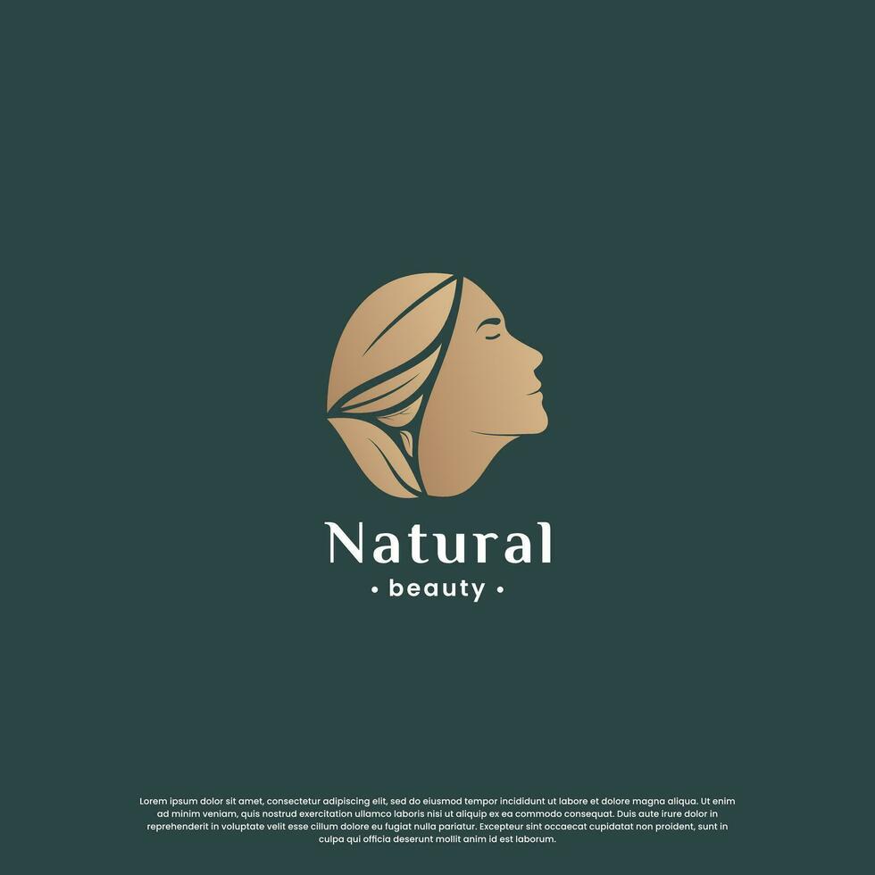 bellezza natura logo design. eleganza logo per bellezza salone e spa. vettore