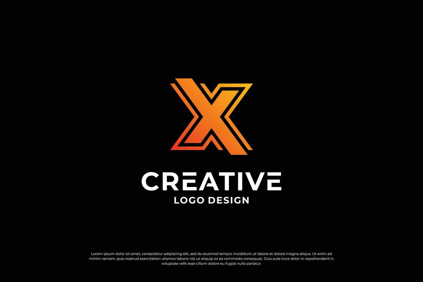 lettera X logo design modello. iniziale lettere X. creativo X simbolo. vettore