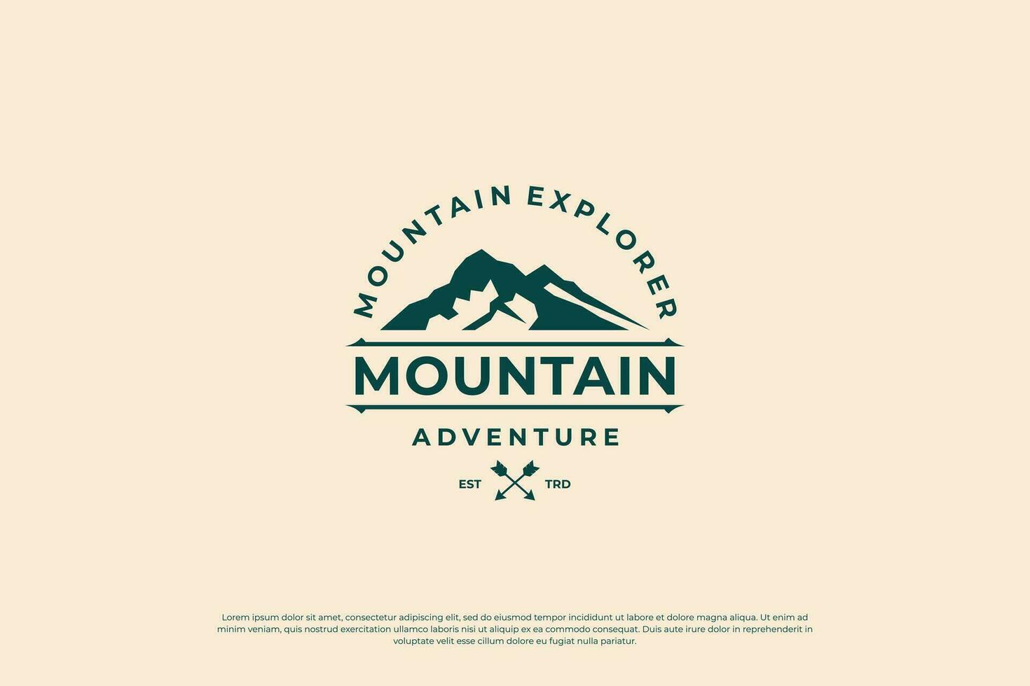 montagna avventura logo design modello. vettore