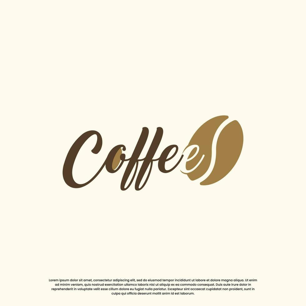 Vintage ▾ caffè logo design. retrò caffè negozio logo. vettore