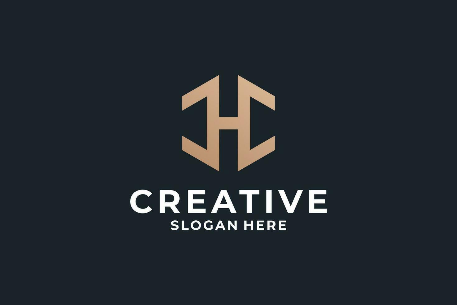 lettera h logo design combinare con creativo esagono forma. vettore