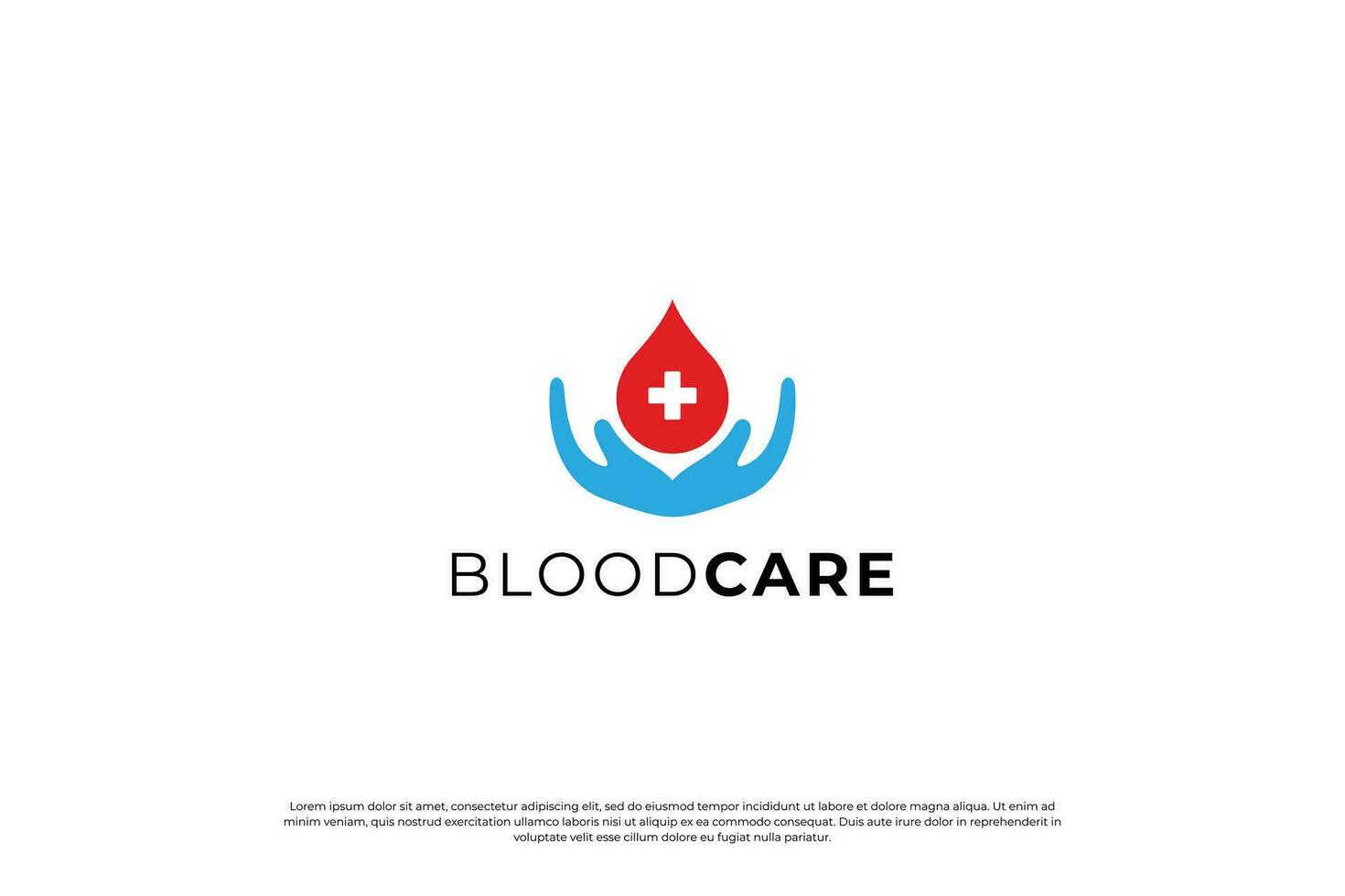 minimalista sangue donazione logo design concetto. vettore