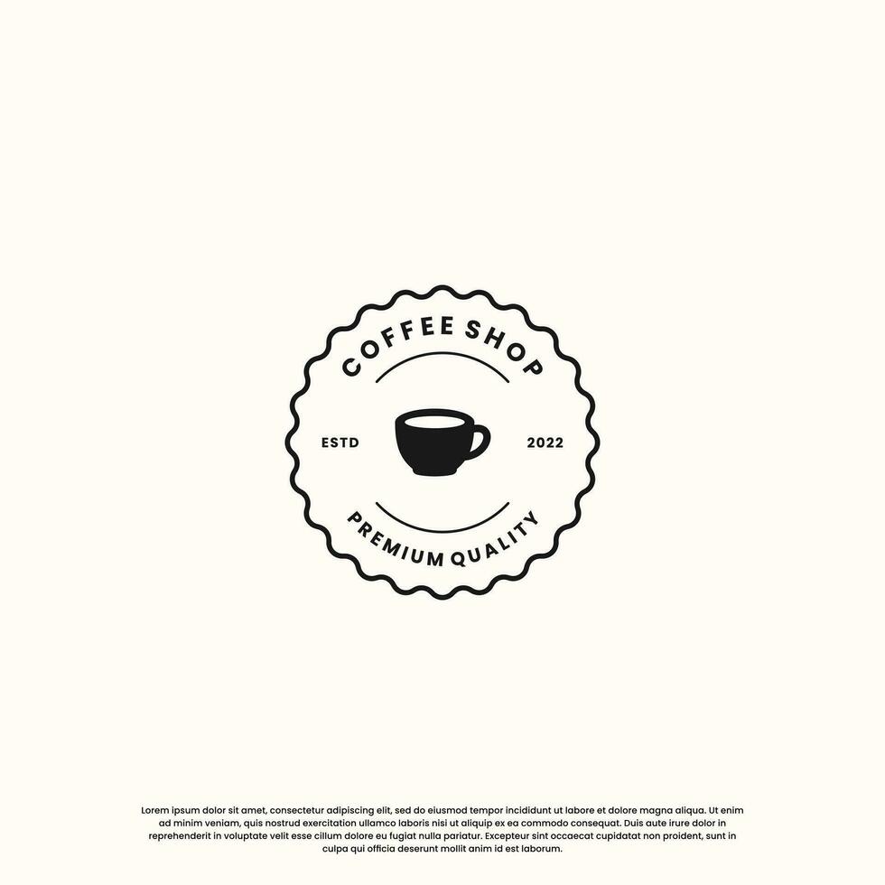 Vintage ▾ caffè logo design. retrò caffè negozio logo. vettore