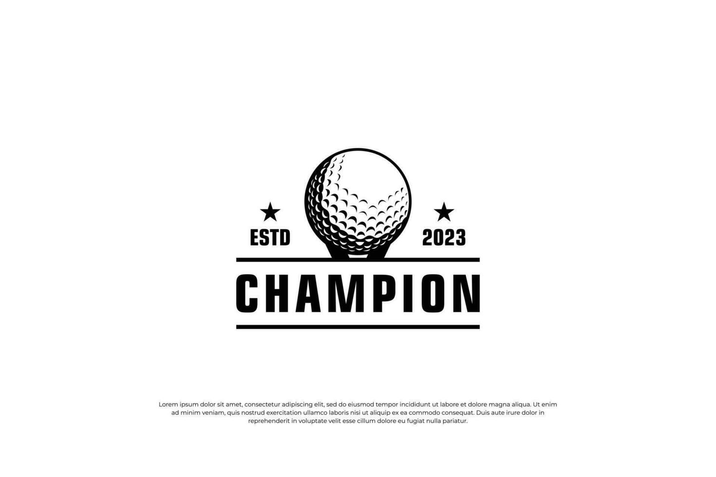 golf emblema logo disegno, golf campionato logo. squadra golf emblema logo. vettore