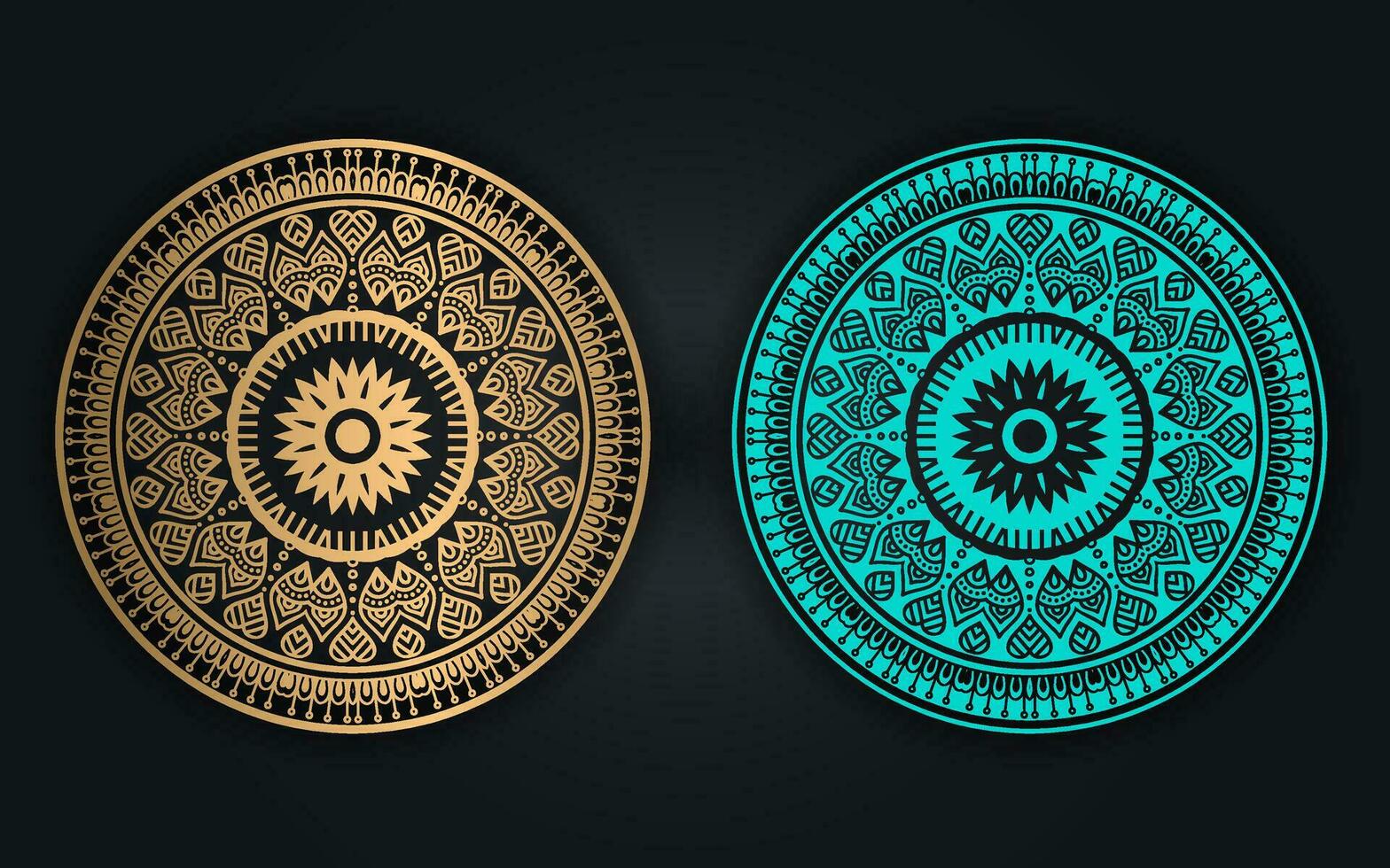 lusso colorato islamico mandala sfondo design o circolare modello nel modulo di mandala per henné, mehndi, tatuaggio, decorazione. decorativo ornamento nel etnico orientale stile. colorazione libro pagina. vettore