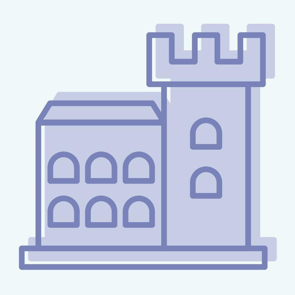 icona dubun castello. relazionato per Irlanda simbolo. Due tono stile. semplice design modificabile. semplice illustrazione vettore