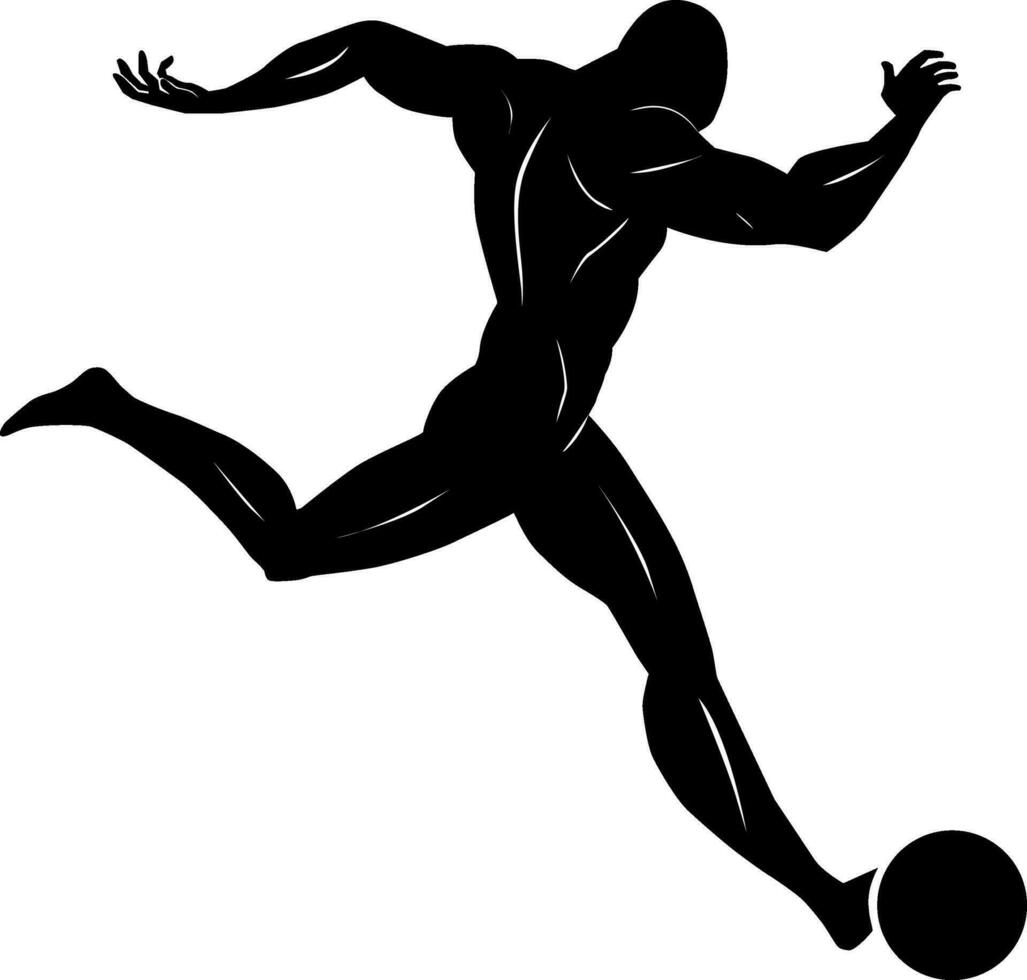 uomo giocando calcio illustrazione vettore