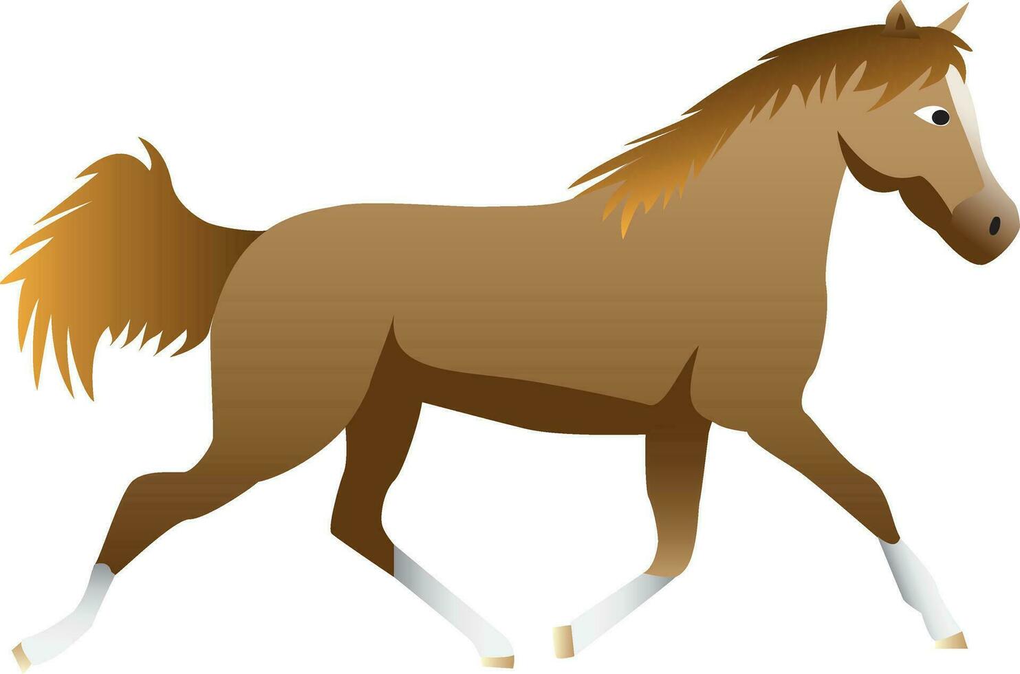 isolato cartone animato cavallo vettore