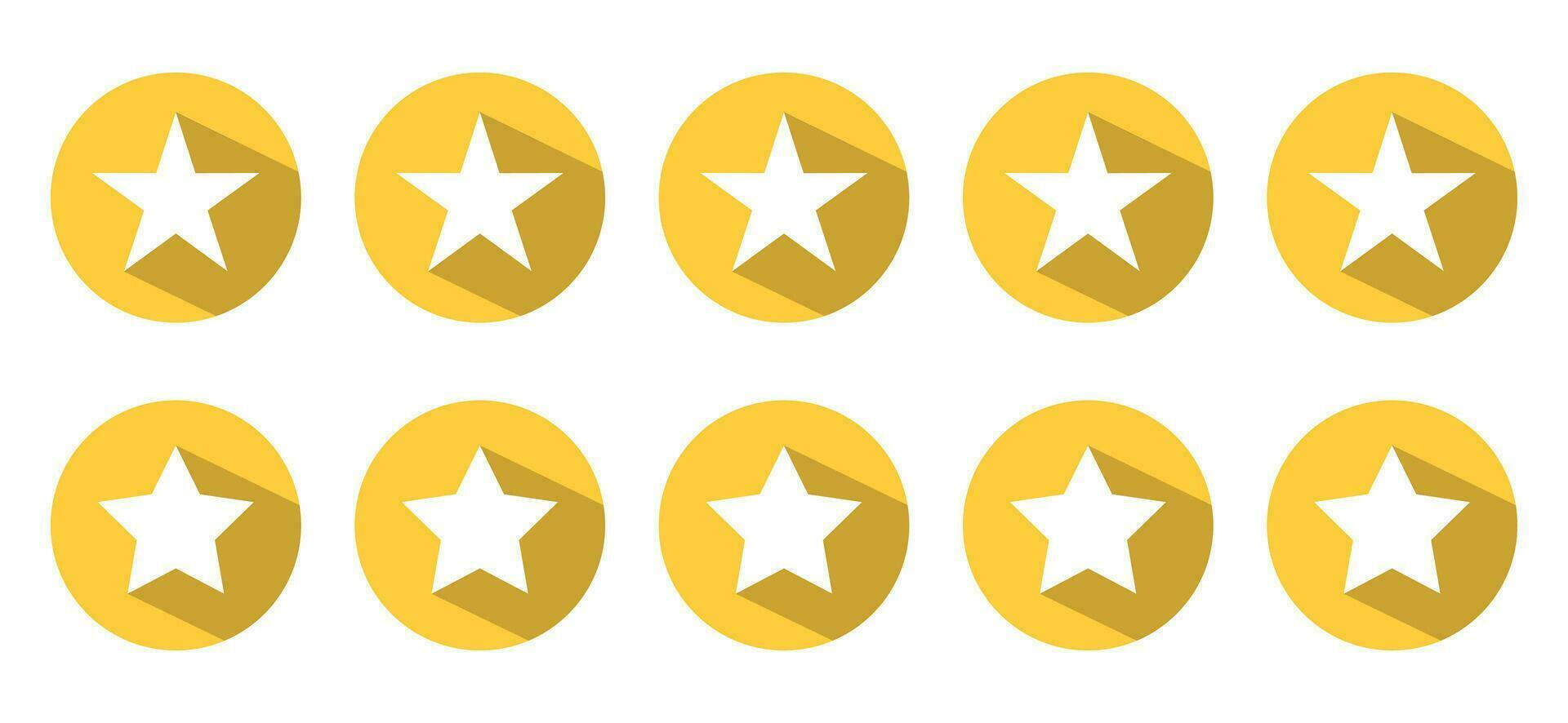 cinque stella risposta icona vettore con lungo ombra. cliente soddisfazione revisione vettore