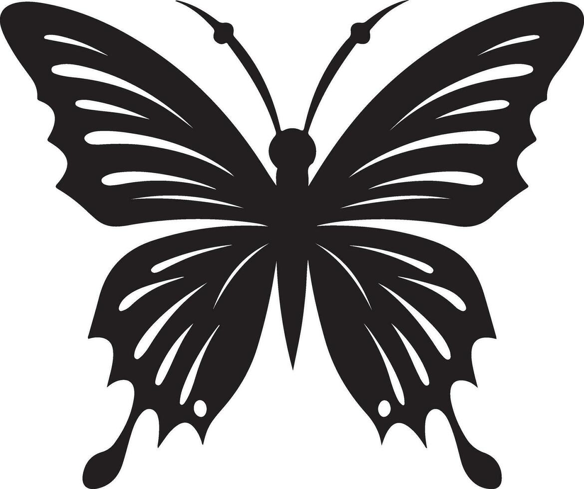 nero farfalla silhouette illustrazione vettore